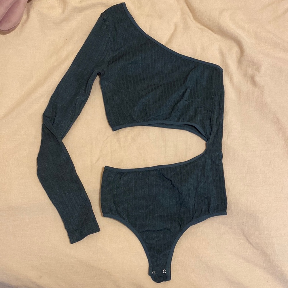Free people teal cutout bodysuit in XS/S